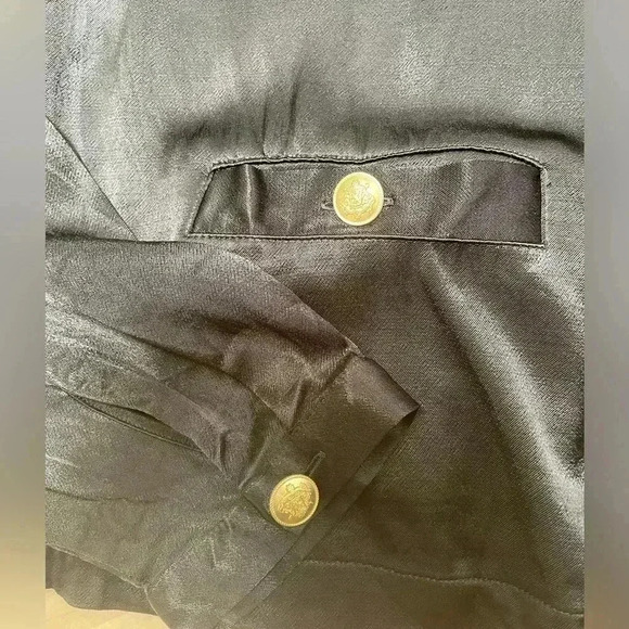 J Crew Lady Shirt-Jacket in Luster Crepe Black size Medium - Picture 7 of 9